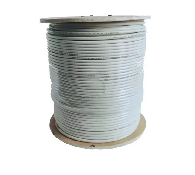 Cable Coaxial RG6 Blanco 305 metros 75% Malla